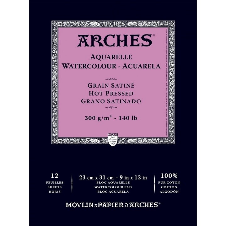Výtvarný blok Arches Satiné 23 x 31 cm / 12 listový