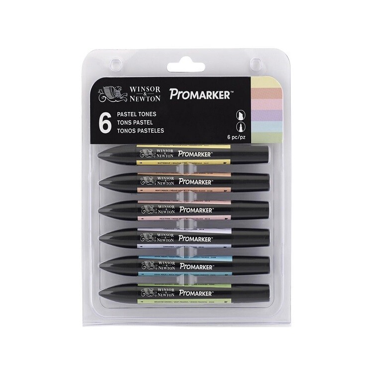 Sada 6 popisovačov Winsor & Newton Promarkers / pastelové odtiene