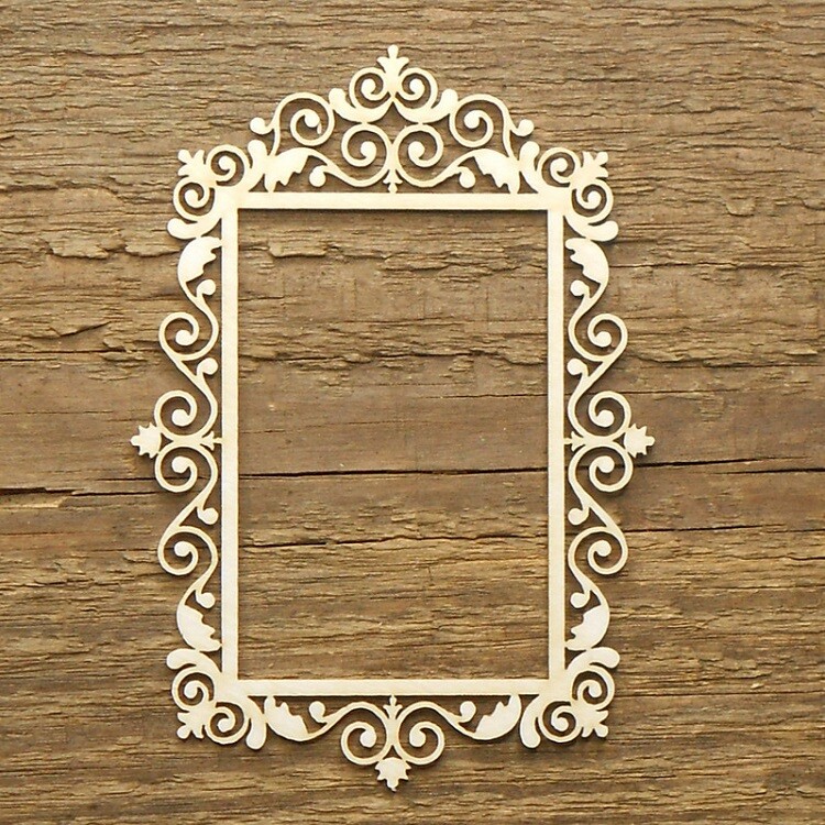 Drevený dekoračný rámček – obdĺžnikový ornament