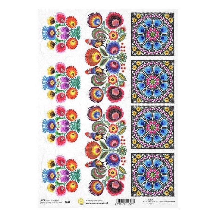 Ryžový papier A4 ITD - Folklór - R847