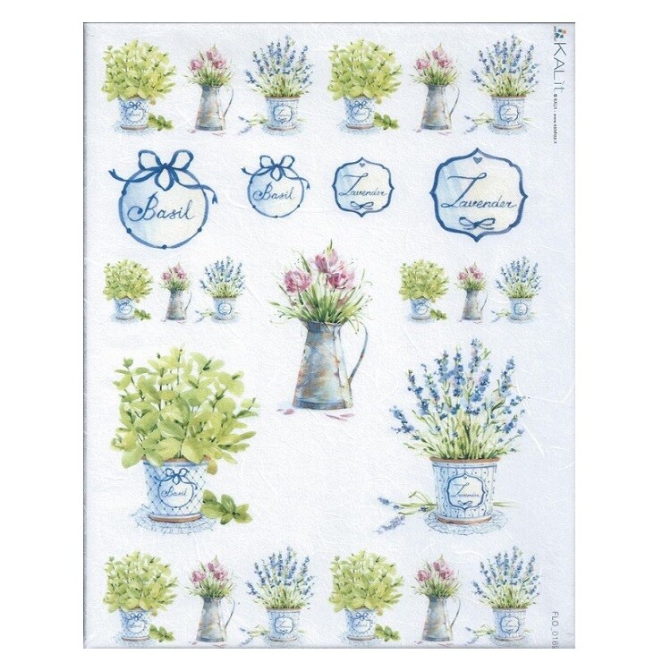 Ryžový papier Kalit 32x45 cm – bylinky vo váze