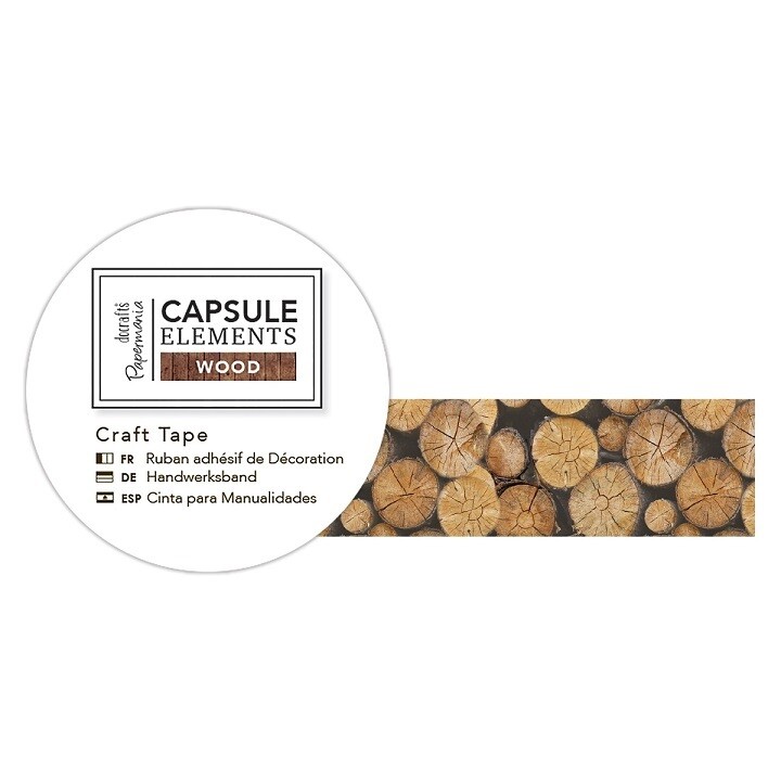 Samolepiaca páska Capsule Elements - Wood - Letokruhy - 3 m