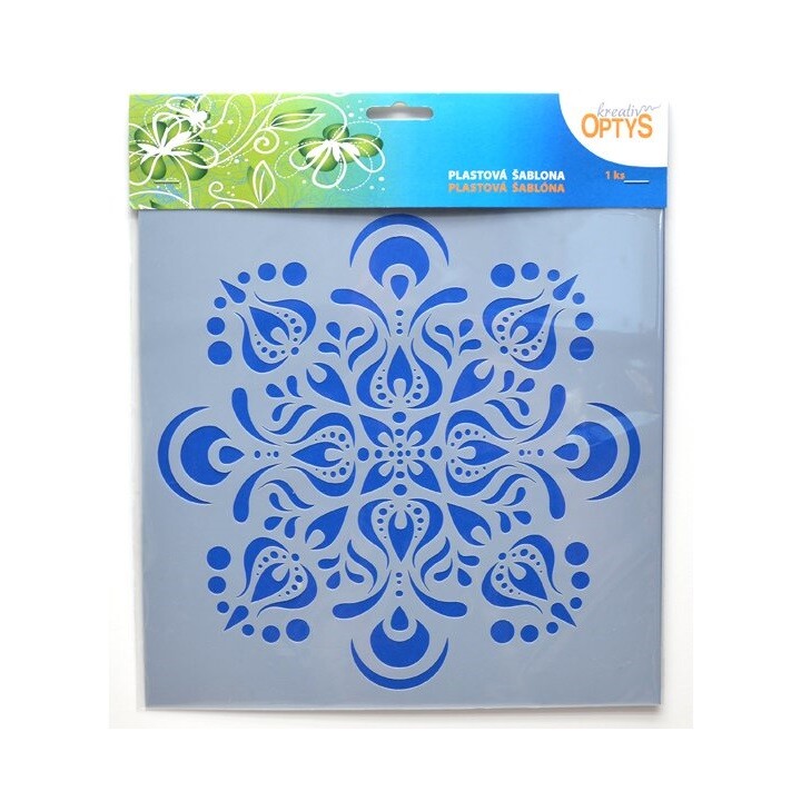Plastová šablóna - Mandala 8 - 25x25cm