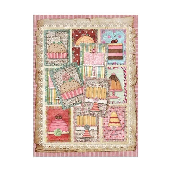 Ryžový papier Cadence A3 – Cupcake Sweets