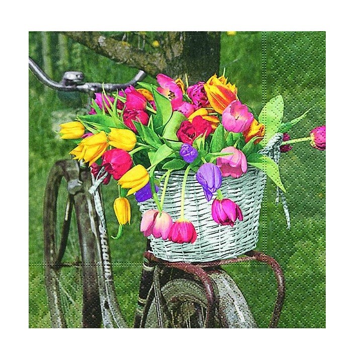 Servítky na dekupáž – Tulipány – 1 ks