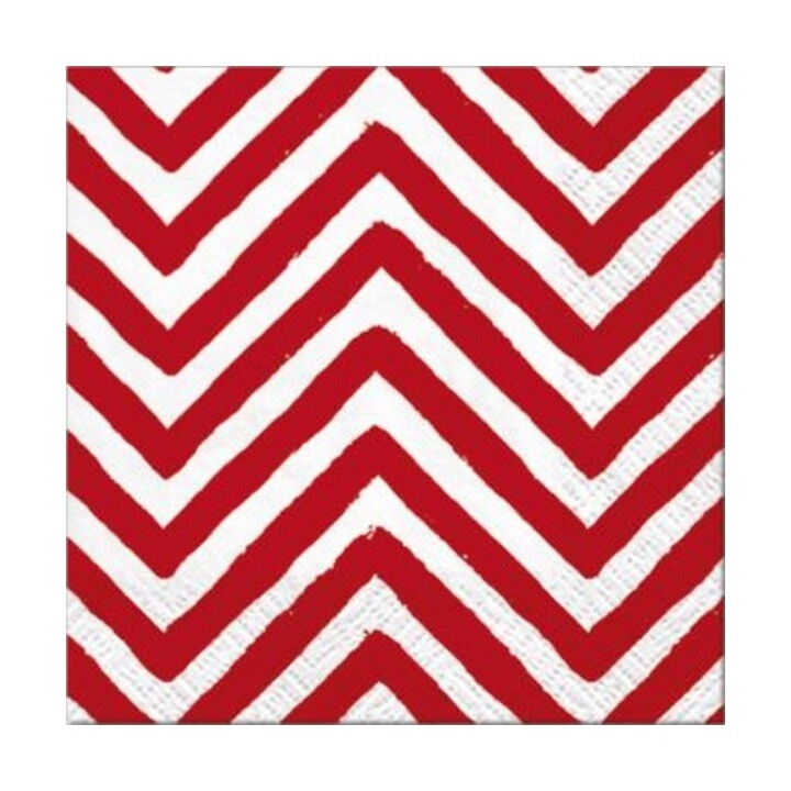 Servítky na dekupáž – Big Chevron Red – 1 ks