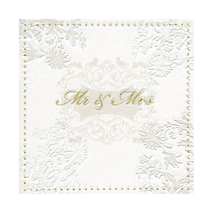 Servítky na dekupáž – Mr & Mrs Gold – 1 ks
