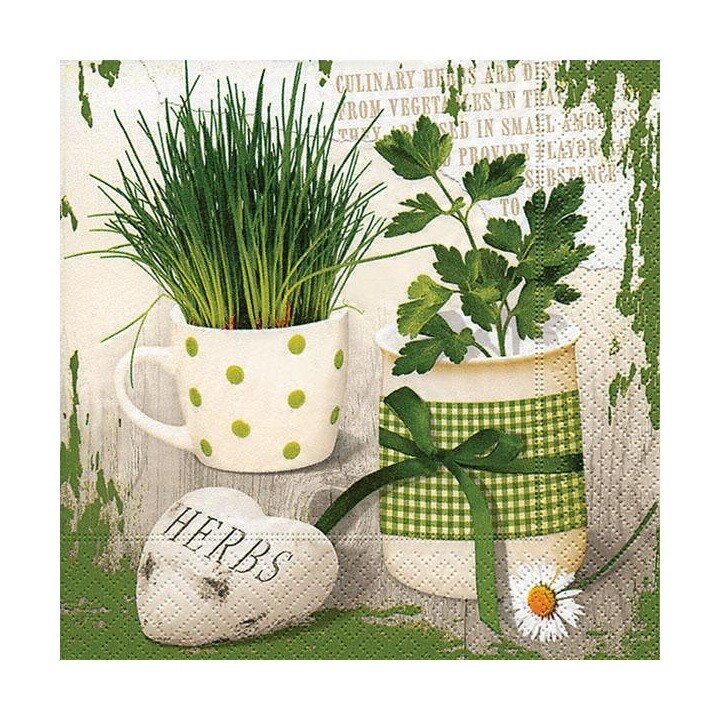 Servítky na dekupáž – Bylinkové herbárium – 1 ks