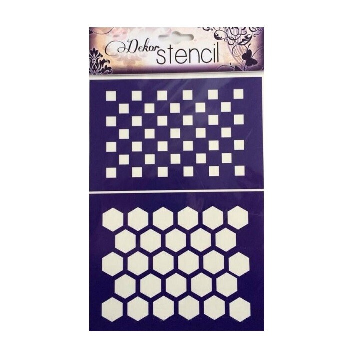 Samolepiaca šablóna PENTART A5 – geometrické tvary M24