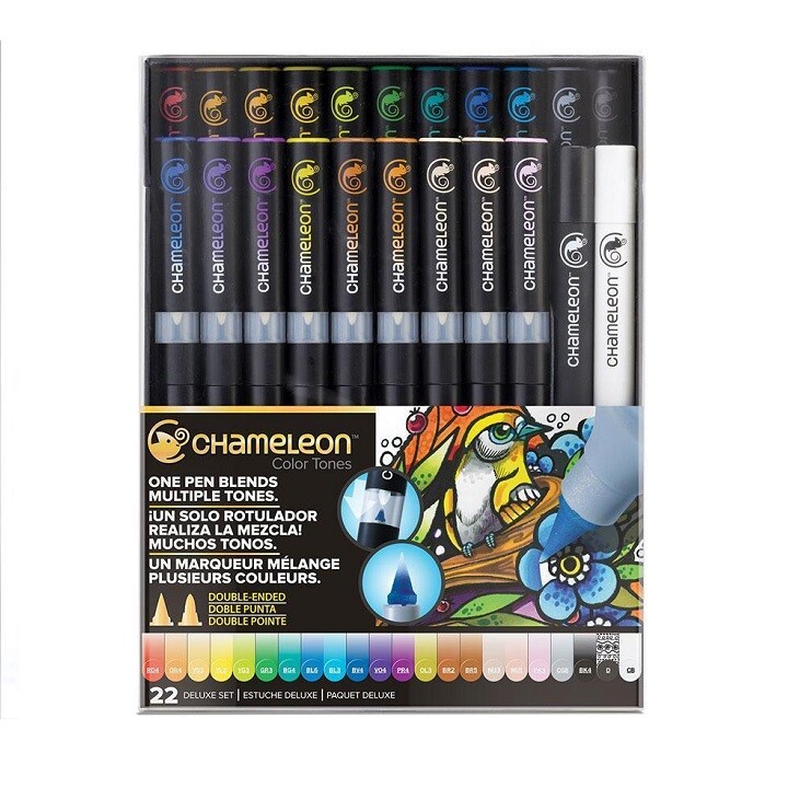 Popisovače Chameleon / sada Deluxe set 22 dielna