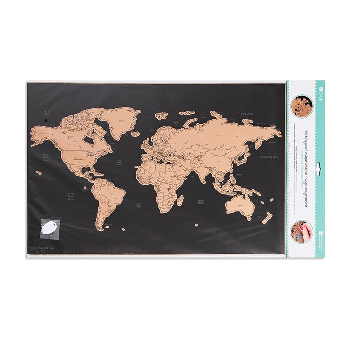Kreatívna mapa sveta 60x40 cm