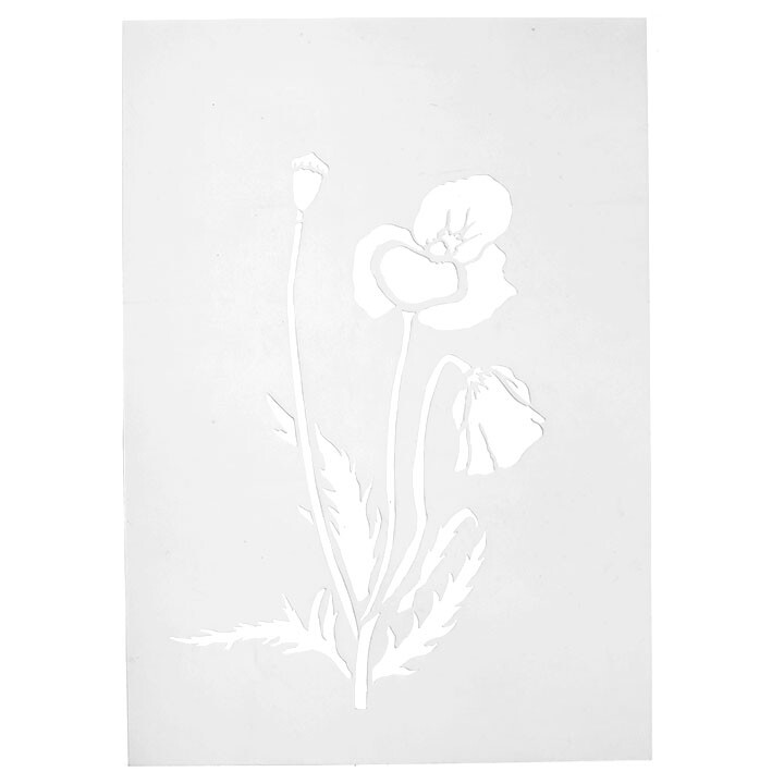 Plastová šablóna 21x29.7 cm - motív kvet