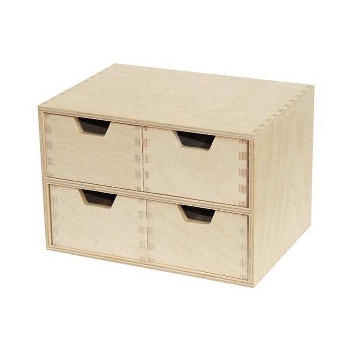 Drevený organizér so zásuvkami 28.4x20.5x19 cm