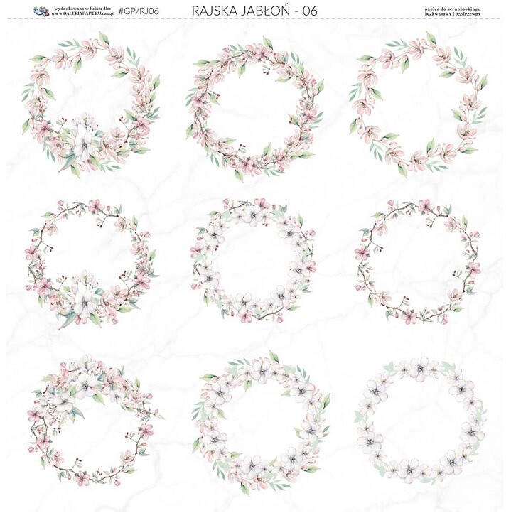 Obojstranný papier na scrapbooking 30.5 x 30.5 cm – Paradise Apple Tree 06