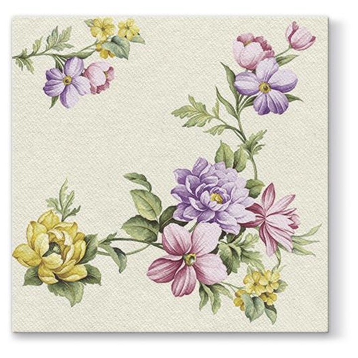 Servítky na dekupáž Airlaid Elegant Garland - 1ks