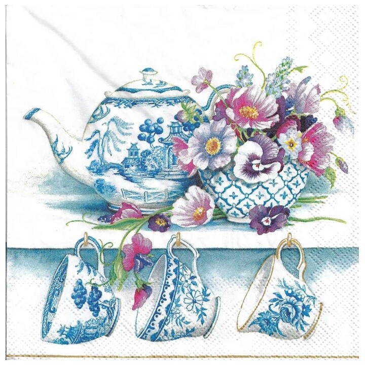 Servítky na dekupáž Fine Bone China - 1 ks
