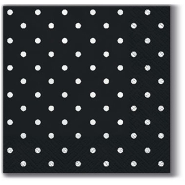 Servítky na dekupáž cocktail Brown Dots - 1 ks