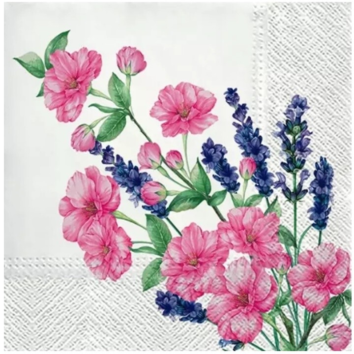 Servítky na dekupáž Gentle bouquet - 1 ks