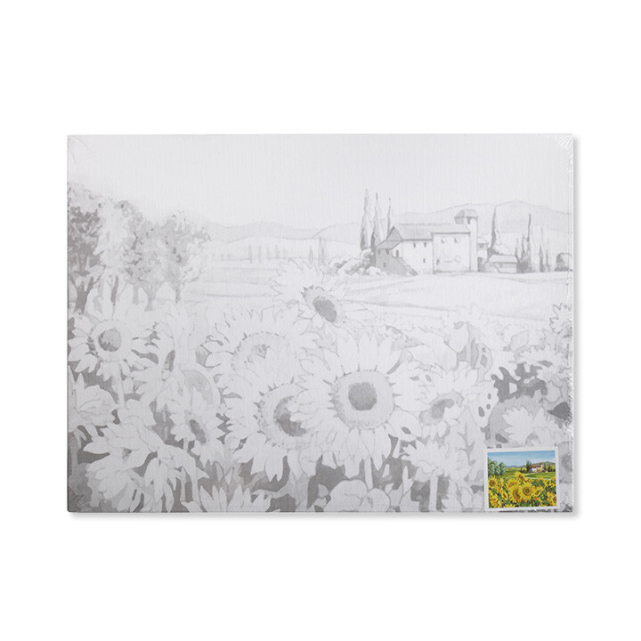 Plátno na lepenke so skicou umeleckého diela Van Gogh - Sunflowers