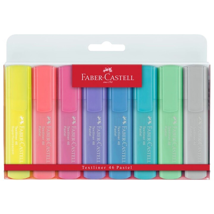 Sada zvýrazňovačov Faber-Castell Pastel 1546 / 8 ks