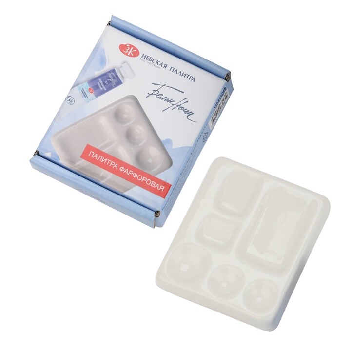 Porcelánová paleta na miešanie farieb Nevskaya Palitra