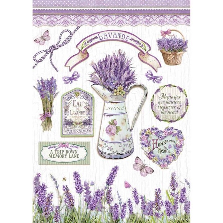 Ryžový papier A4 Provence elements