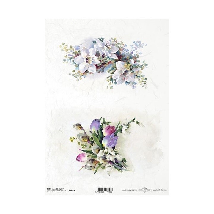 Ryžový papier A4 Spring bouquets