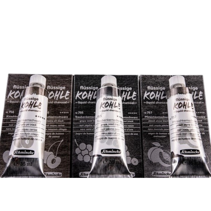 Tekutý uhlík v tube Schmincke 35 ml  | rôzne odtiene čiernej