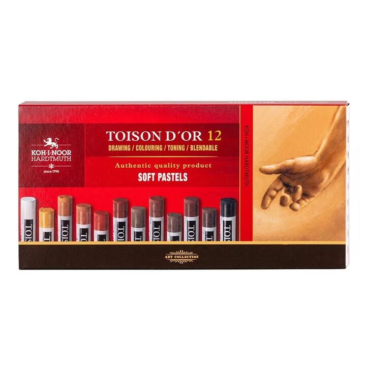 Toison D’Or mäkké pastely / 12 ks, hnedé odtiene