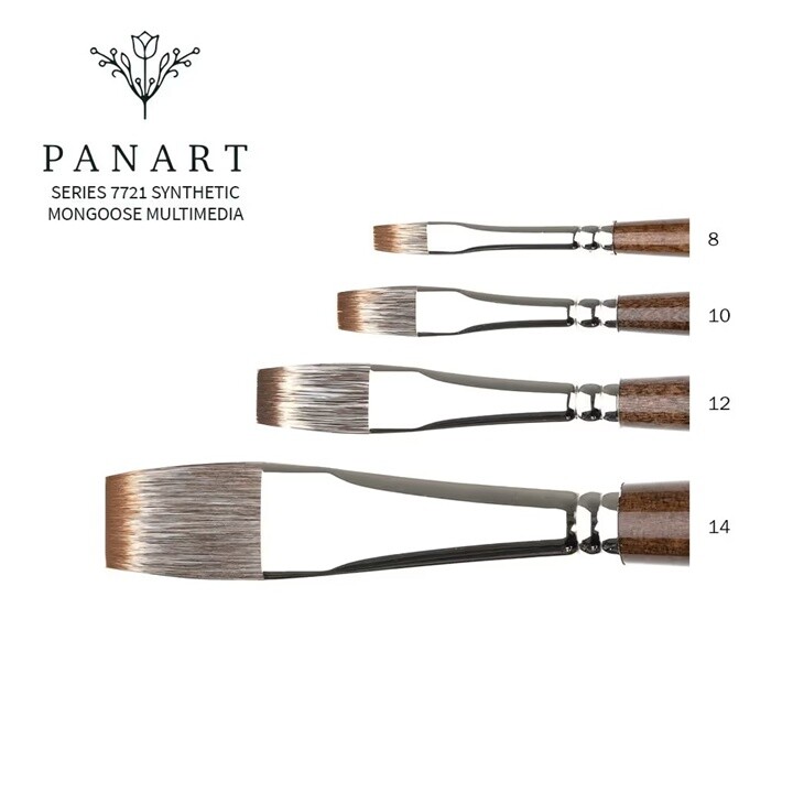 PanArt 7721 plochý štetec - syntetické mangustie štetiny | Various Sizes