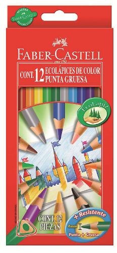 ECO pastelky trojhranné s tuhou 4mm set 12 farebné