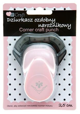 Ozdobný dierkovač rohový 2,5 cm - motív Lúčny kvet