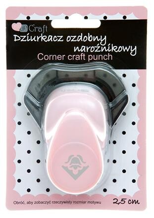 Ozdobný dierkovač rohový 2,5 cm - motív Tulipán