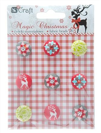 Vianočné dekoračné gombíky Magic Christmas / 9 ks