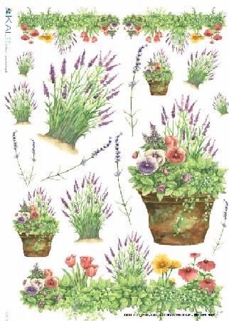 Ryžový papier KALIT 32x45 cm – levandule