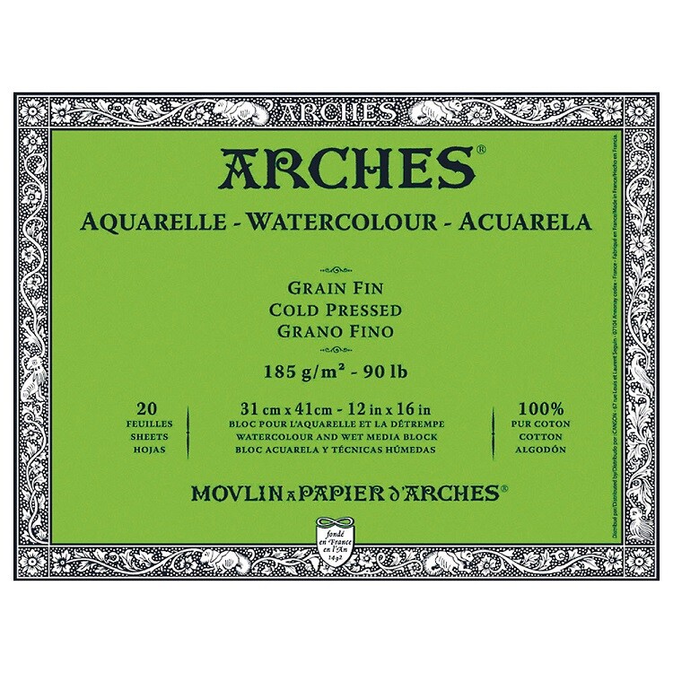 Výtvarný blok ARCHES® Aquarelle Watercolour Cold Pressed / rôzne formáty