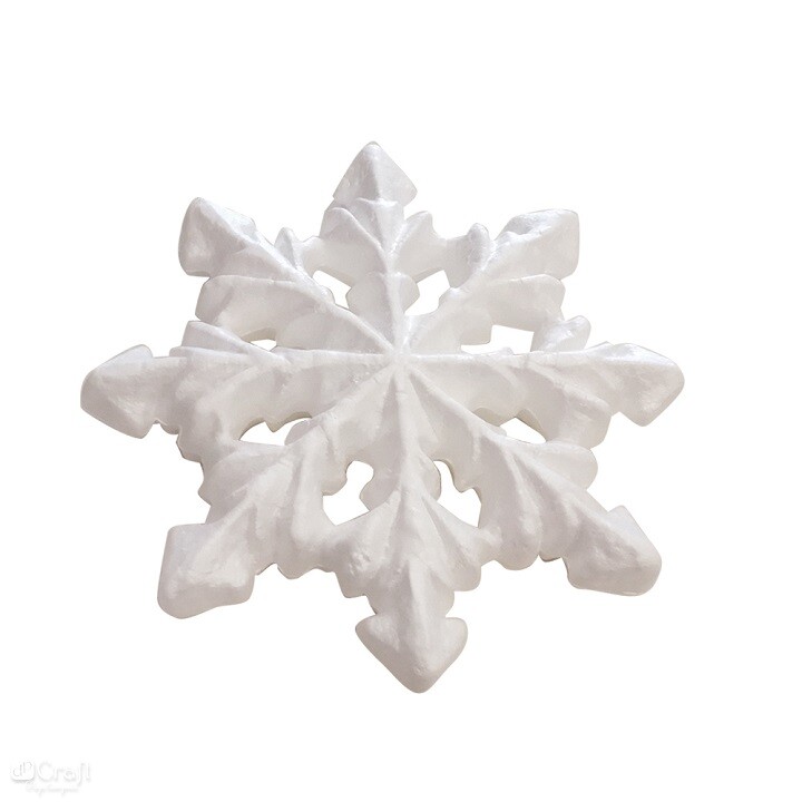 Polystyrénová snehová vločka 17.5 cm