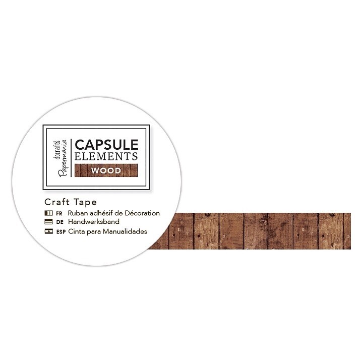 Samolepiaca páska Capsule Elements - Wood - Pruhy - 3 m