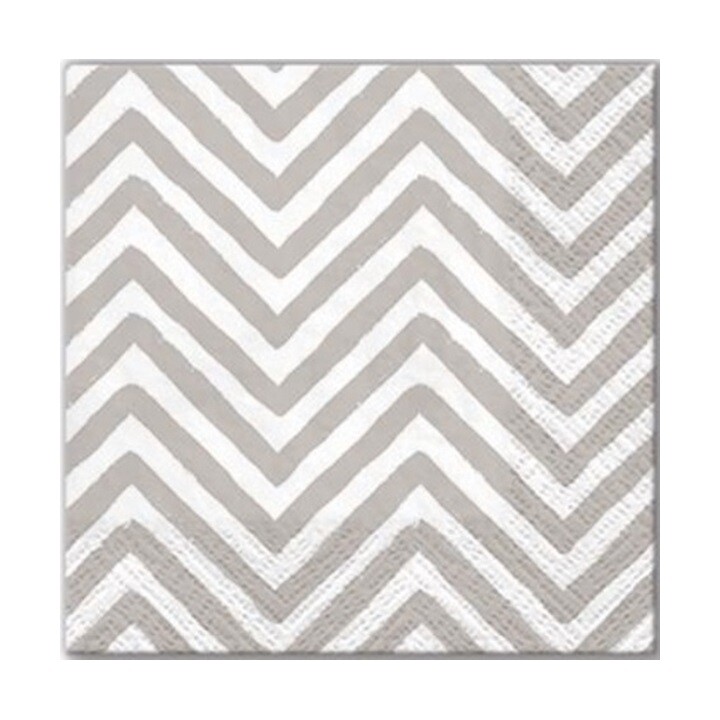 Servítky na dekupáž – Big Chevron Gray – 1 ks