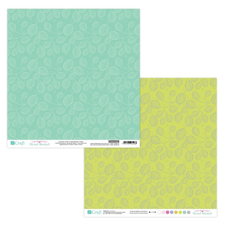 Obojstranný papier na scrapbooking 30.5 x 30.5 cm - Floral Market 07