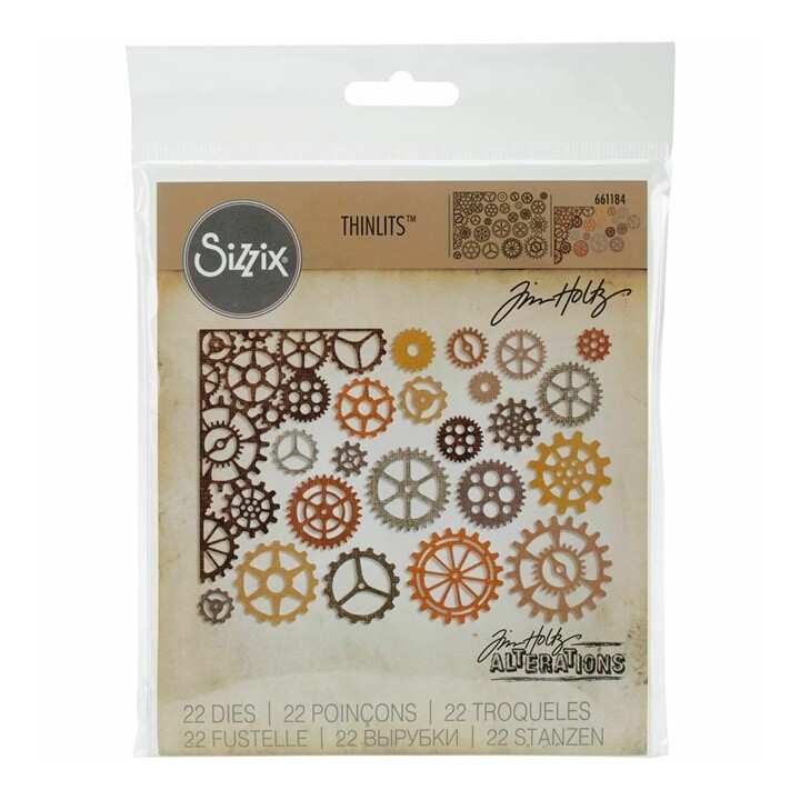 Vyrezávacie šablóny Sizzix Thinlits Gearhead - sada 22 ks
