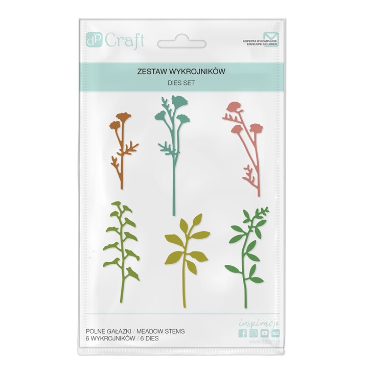 Vyrezávacia šablóna Meadow Stems 6 kusov