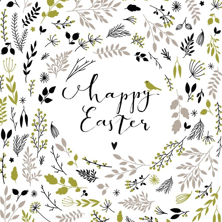 Servítky na dekupáž Happy Easter green - 1 ks