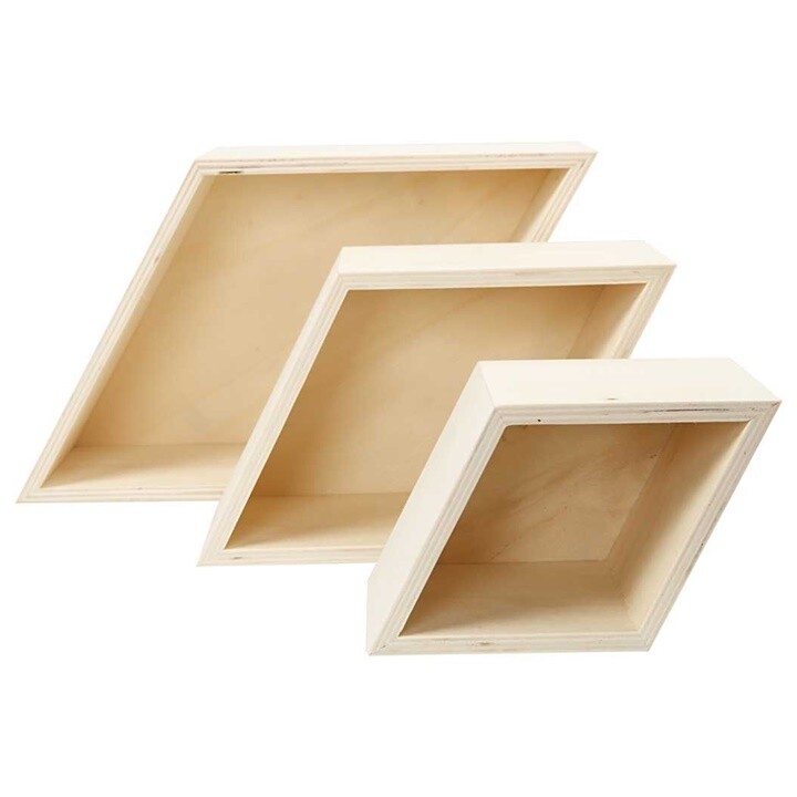 Drevené úložné boxy 3 ks
