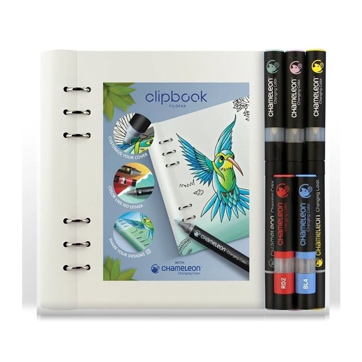Chameleon perá so zápisníkom Filofax- sada 6 ks
