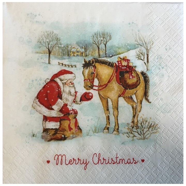 Servítky na dekupáž Merry Christmas - 1 ks