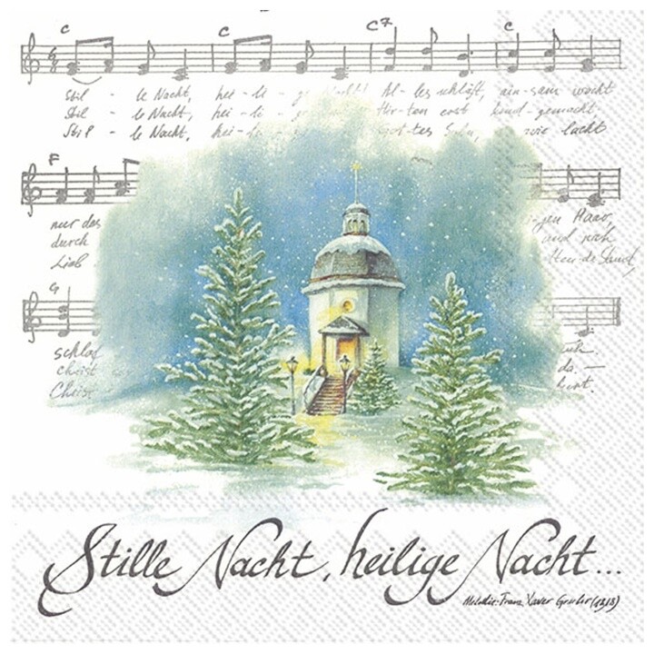 Servítky na dekupáž Silent Night - 1 ks