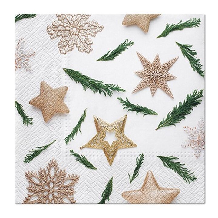 Servítky na dekupáž Star decorations - 1 ks