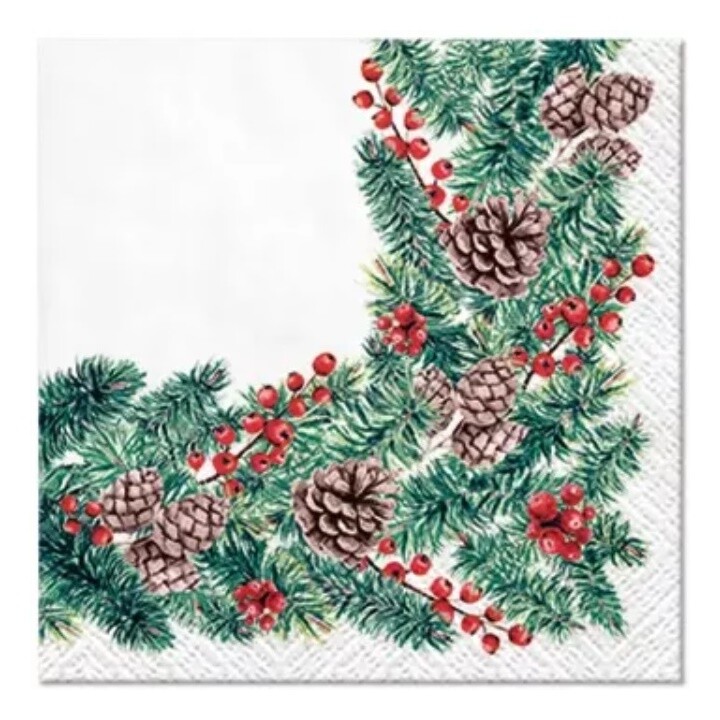Servítky na dekupáž Winter Branches - 1 ks