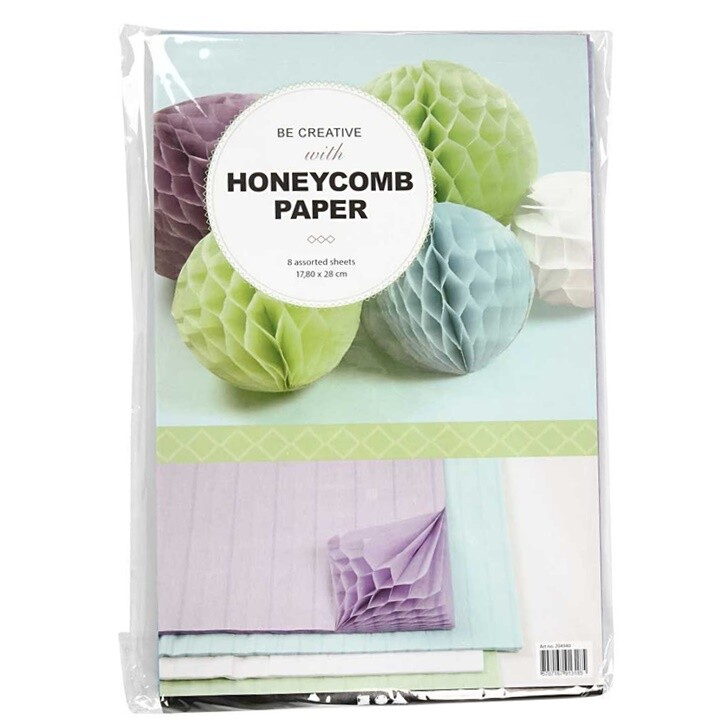 Papier na výrobu dekorácií - pastelové farby / sada 8 ks